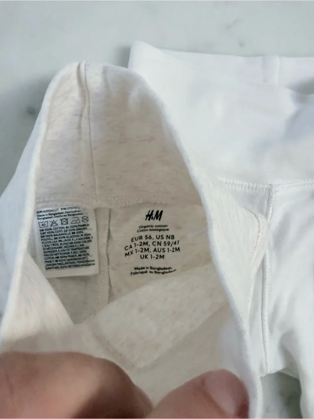 Neutral Baby Footed Pants Pack of 3 - H&M